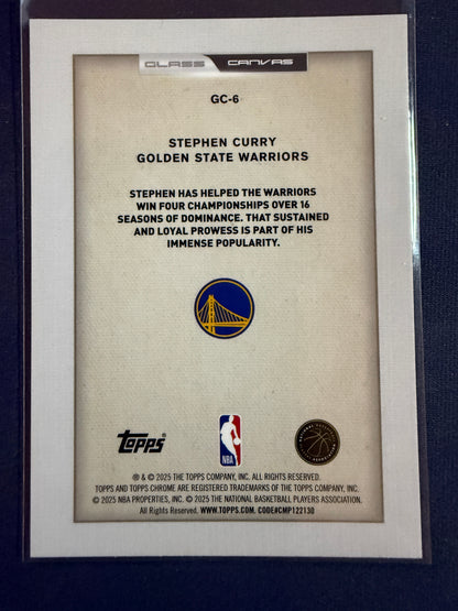 Stephen Curry - 2025 Topps Chrome GC-6 Glass Canvas SSP