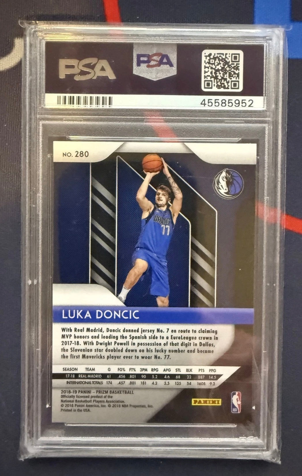 Luka Doncic - 2017-18 Panini Prizm Rookie PSA 9